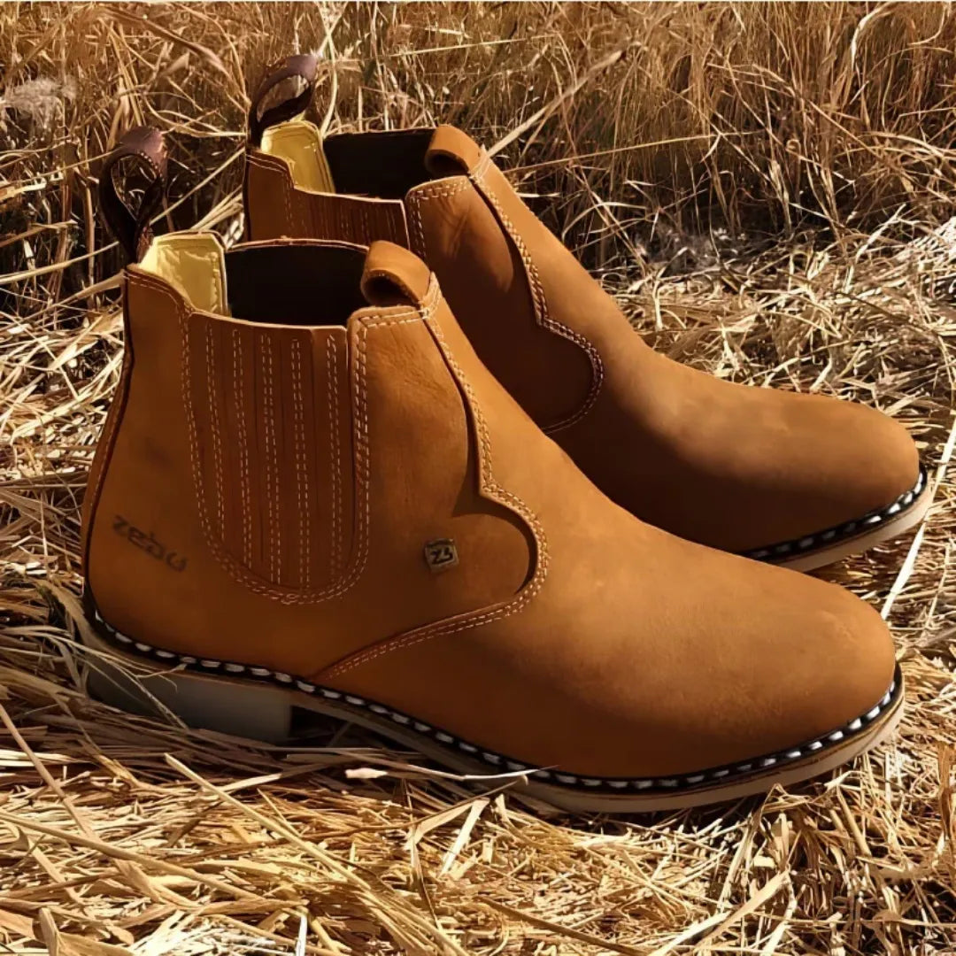 Bota Texas Masculina Ortopédica Couro Legítimo: Conforto Raiz e Brindes
