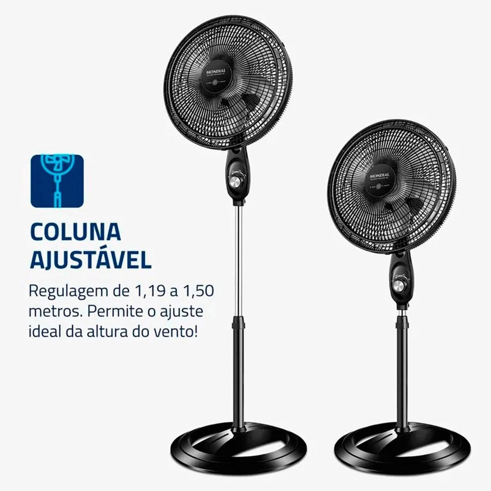 Kit Eletros: Ventilador de Coluna e Ventilador de Mesa Mondial Super Power