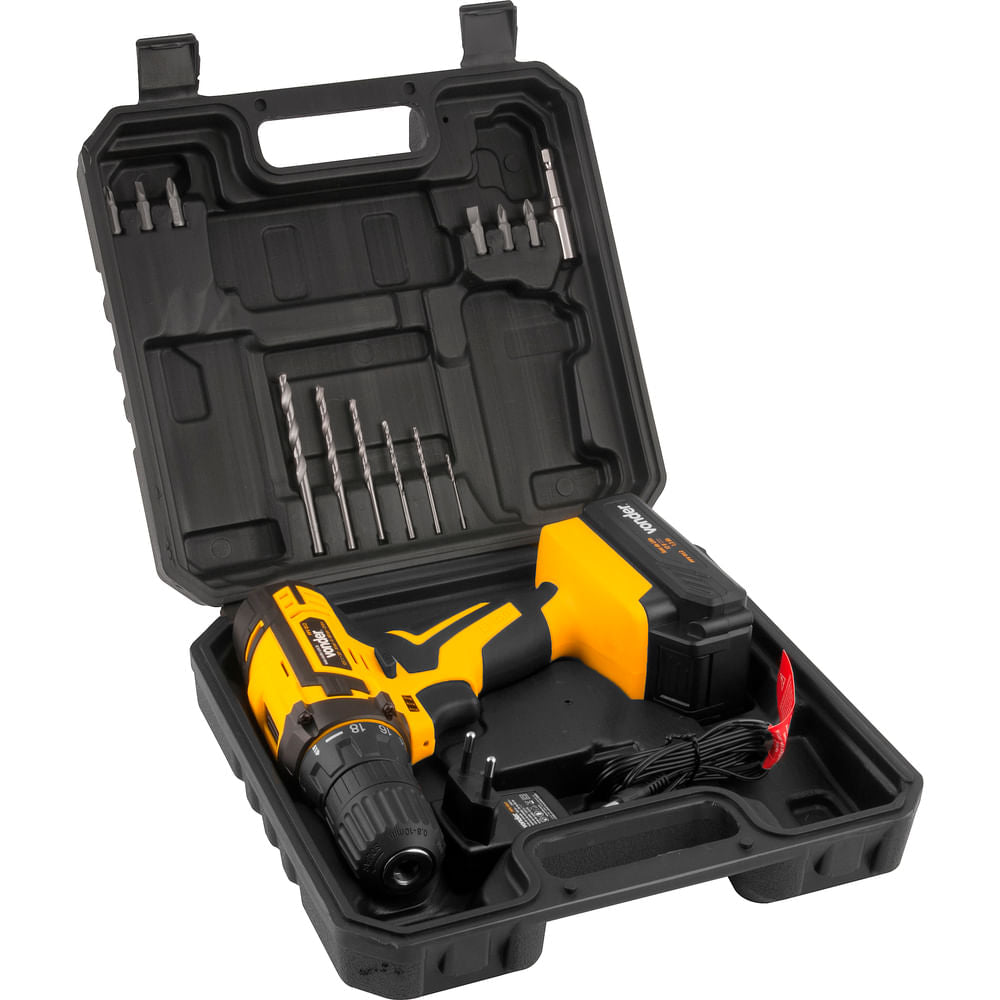 Parafusadeira e Furadeira Vonder PFV012 Bateria 12V com Maleta