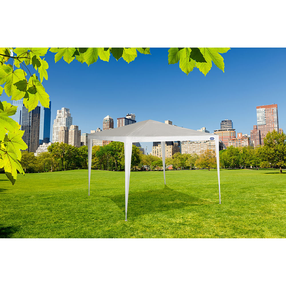 Gazebo Mor 3x3m Ráfia - Branco