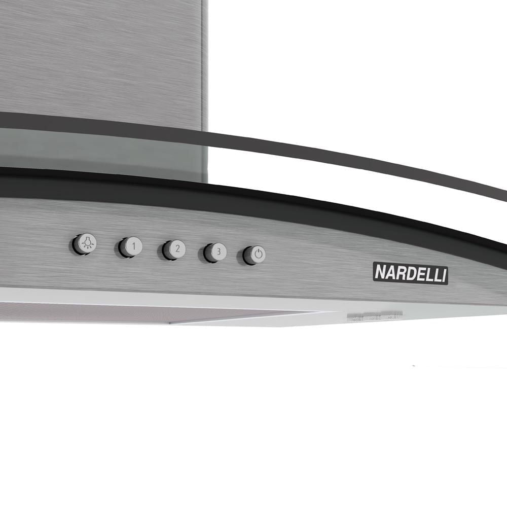 Coifa Nardelli Vidro Curvo Clean Kromanox 80cm