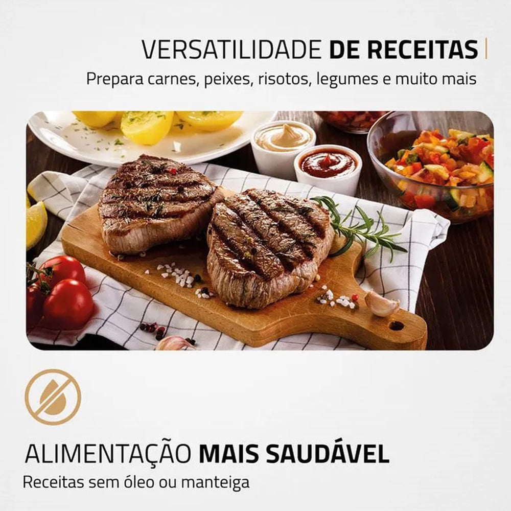 Press Grill Master Mondial PG-01 - Inox com Preto