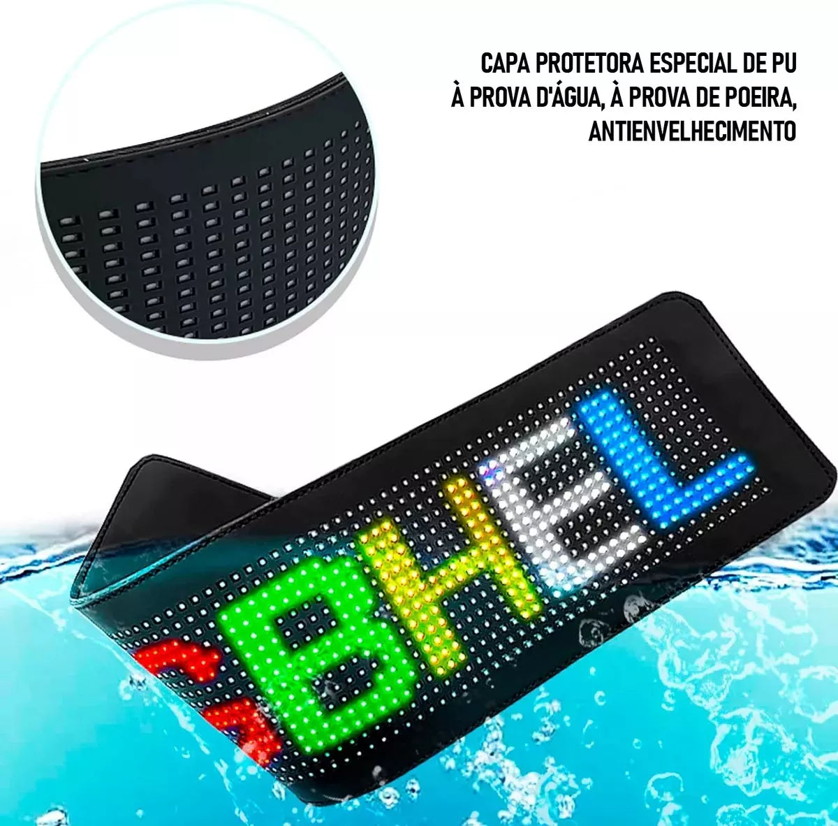 Tela Flexível de Led para Carros e Caminhões - Display Digital com Aplicativo no Celular