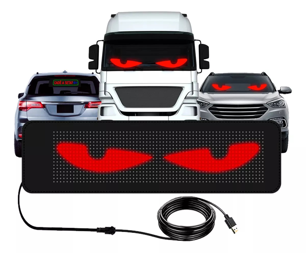 Tela Flexível de Led para Carros e Caminhões - Display Digital com Aplicativo no Celular