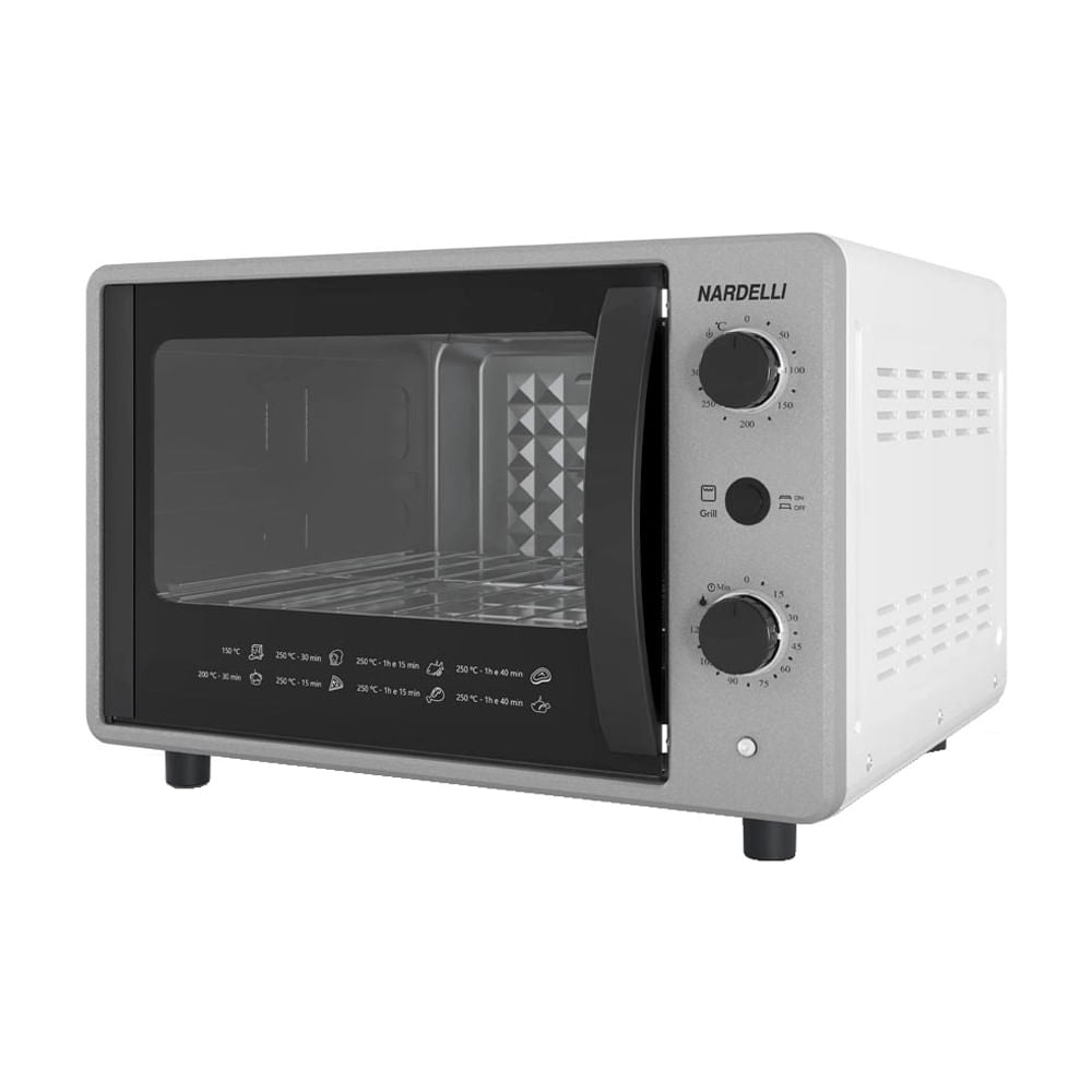 Forno Elétrico S45 Nardelli 45 Litros - Cinza e Branco