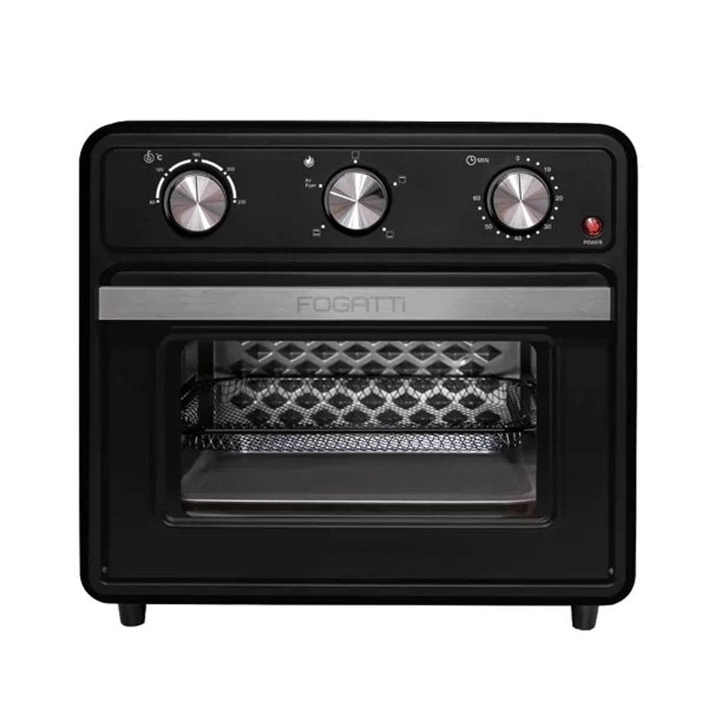 Forno Elétrico Fogatti Air Fryer 22 Litros - Preto