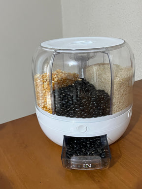 Dispenser De Grãos E Cereais Giratório Com 6 Divisões | Frete Grátis