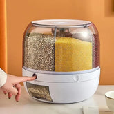 Dispenser De Grãos E Cereais Giratório Com 6 Divisões | Frete Grátis